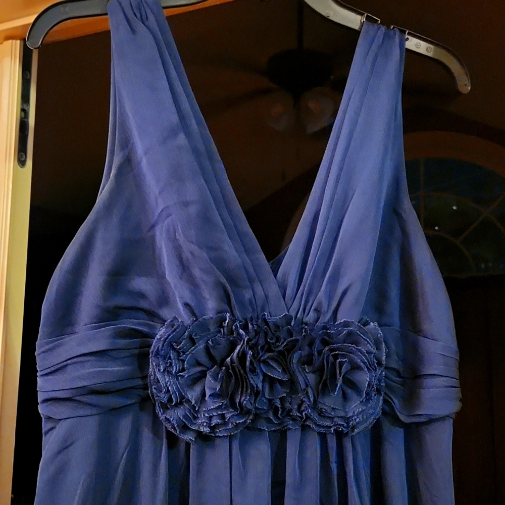 Adrianna Papell Occasions dark blue sleeveless formal dress, 16, like new